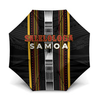 Salelologa Samoa Umbrella Samoan Tribal Pattern LT05 One Size Folded 11.42 inch Opened Diameter 37.4 inch Black - Polynesian Pride