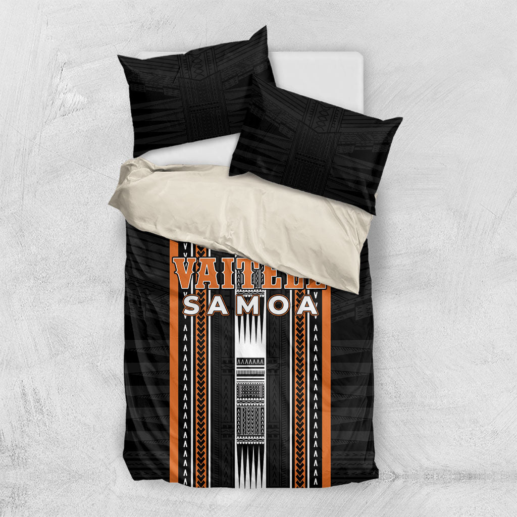 Vaitele Samoa Bedding Set Samoan Tribal Pattern LT05 US Twin 172cm x 218cm Orange - Polynesian Pride