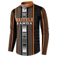 Personalised Vaitele Samoa Button Sweatshirt Samoan Tribal Pattern