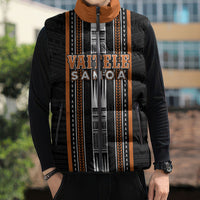 Personalised Vaitele Samoa Sleeveless Puffer Jacket Samoan Tribal Pattern LT05 - Polynesian Pride