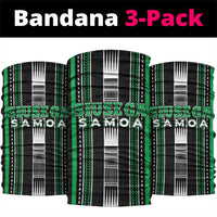Siusega Samoa Neck Gaiter Samoan Tribal Pattern LT05 package One Size: 25*50cm Green - Polynesian Pride