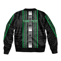 Personalised Siusega Samoa Sleeve Zip Bomber Jacket Samoan Tribal Pattern LT05 - Polynesian Pride