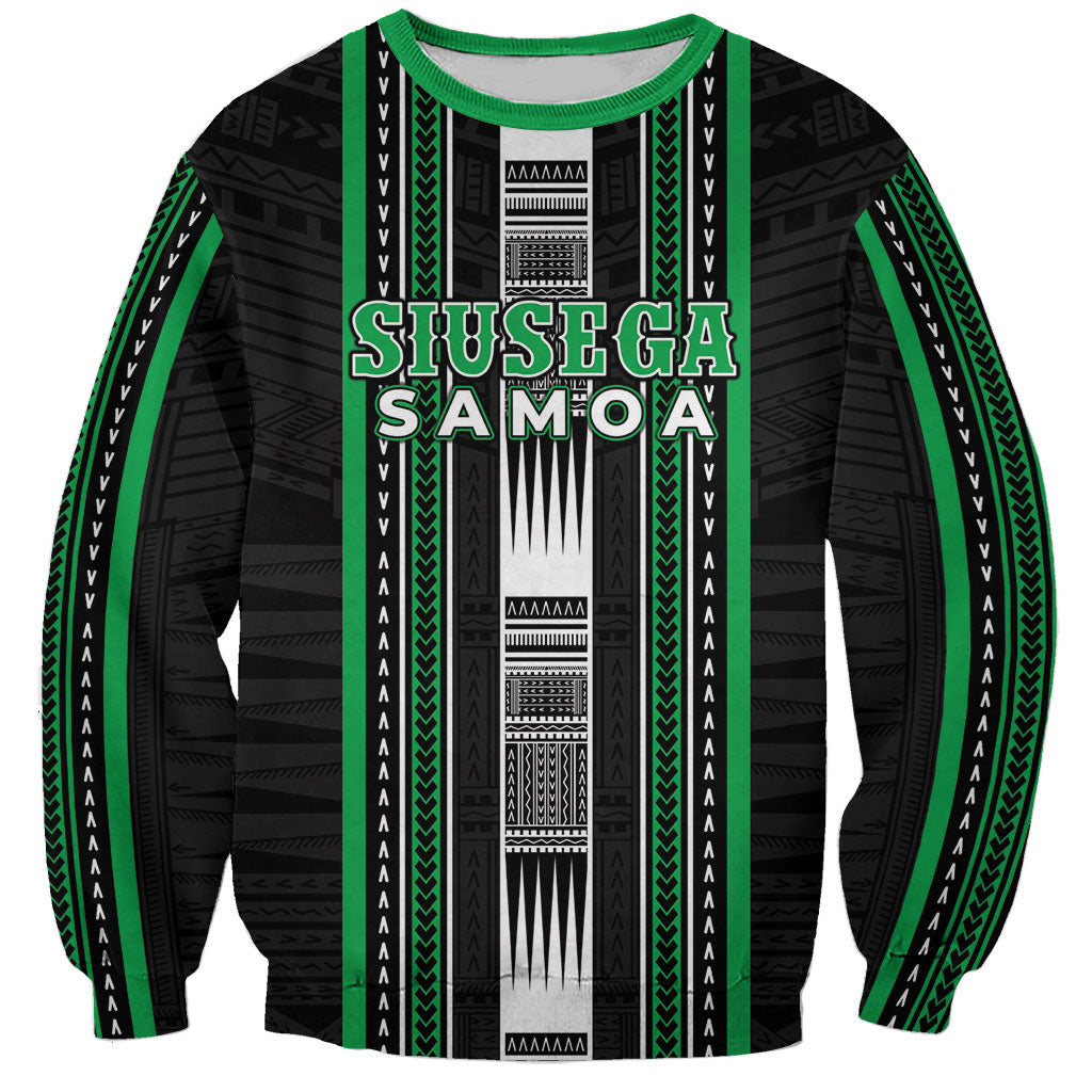 Personalised Siusega Samoa Sweatshirt Samoan Tribal Pattern