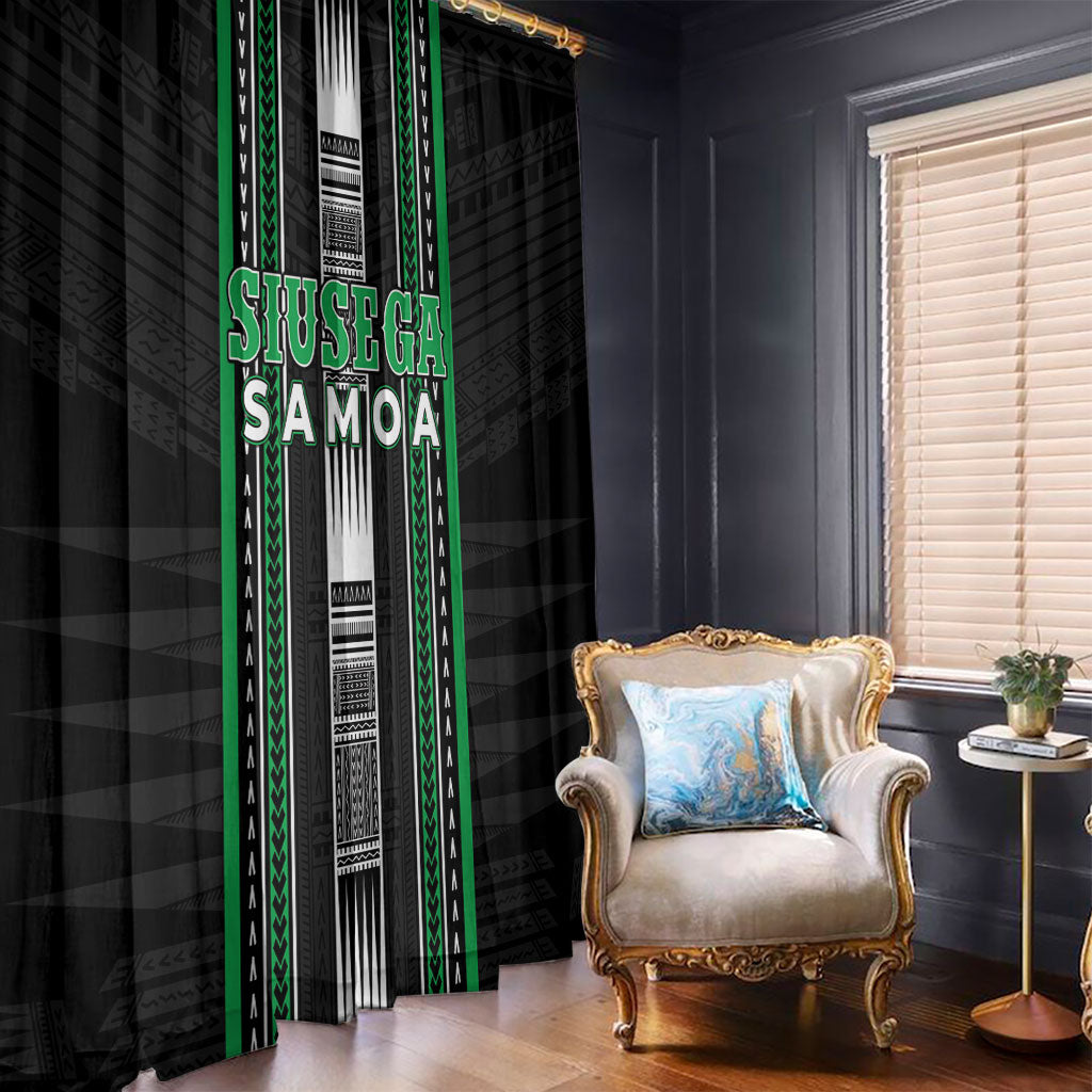 Siusega Samoa Window Curtain Samoan Tribal Pattern