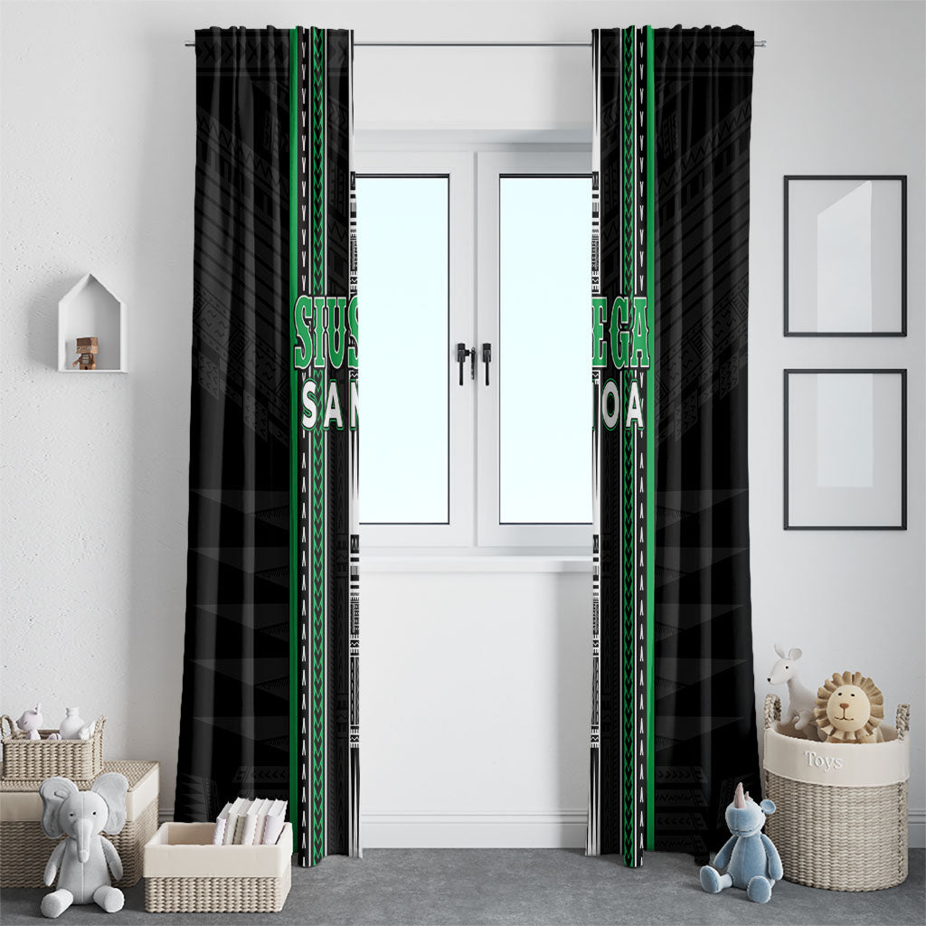 Siusega Samoa Window Curtain Samoan Tribal Pattern
