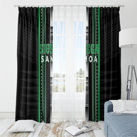 Siusega Samoa Window Curtain Samoan Tribal Pattern