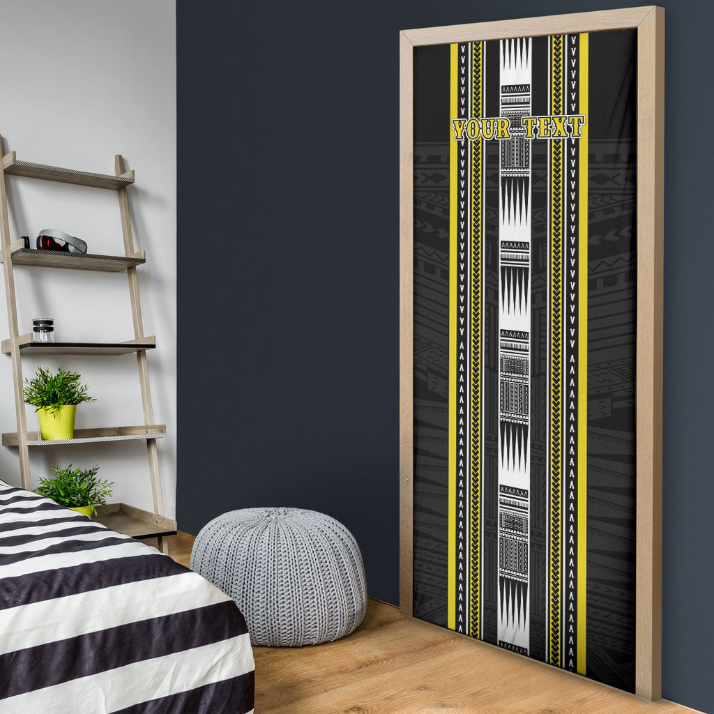 Personalised Faleasiu Samoa Door Cover Samoan Tribal Pattern LT05 - Polynesian Pride