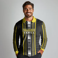Personalised Faleasiu Samoa Long Sleeve Polo Shirt Samoan Tribal Pattern LT05 - Polynesian Pride
