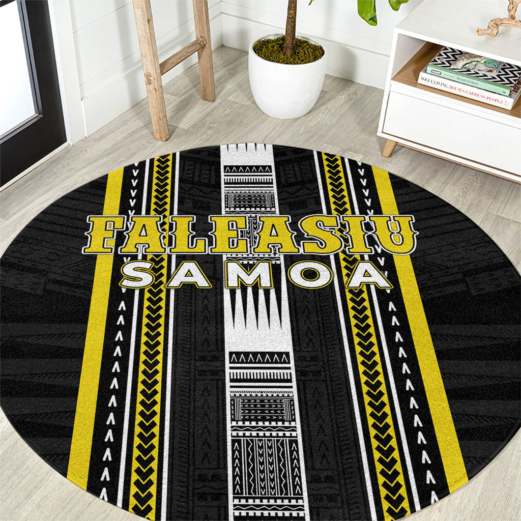 Faleasiu Samoa Round Carpet Samoan Tribal Pattern