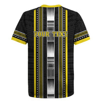 Personalised Faleasiu Samoa Rugby Jersey Samoan Tribal Pattern