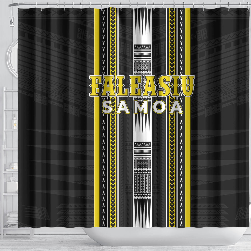 Faleasiu Samoa Shower Curtain Samoan Tribal Pattern LT05 - Polynesian Pride