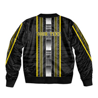 Personalised Faleasiu Samoa Sleeve Zip Bomber Jacket Samoan Tribal Pattern LT05 - Polynesian Pride