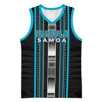 Personalised Faleula Samoa Basketball Jersey Samoan Tribal Pattern