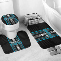 Faleula Samoa Bathroom Set Samoan Tribal Pattern LT05 Mat Set Only (3 pcs) One Size Blue - Polynesian Pride