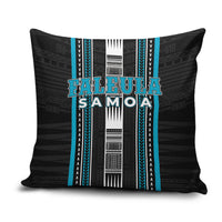 Faleula Samoa Pillow Cover Samoan Tribal Pattern LT05 Blue - Polynesian Pride