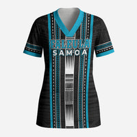 Personalised Faleula Samoa Scrub Top Samoan Tribal Pattern