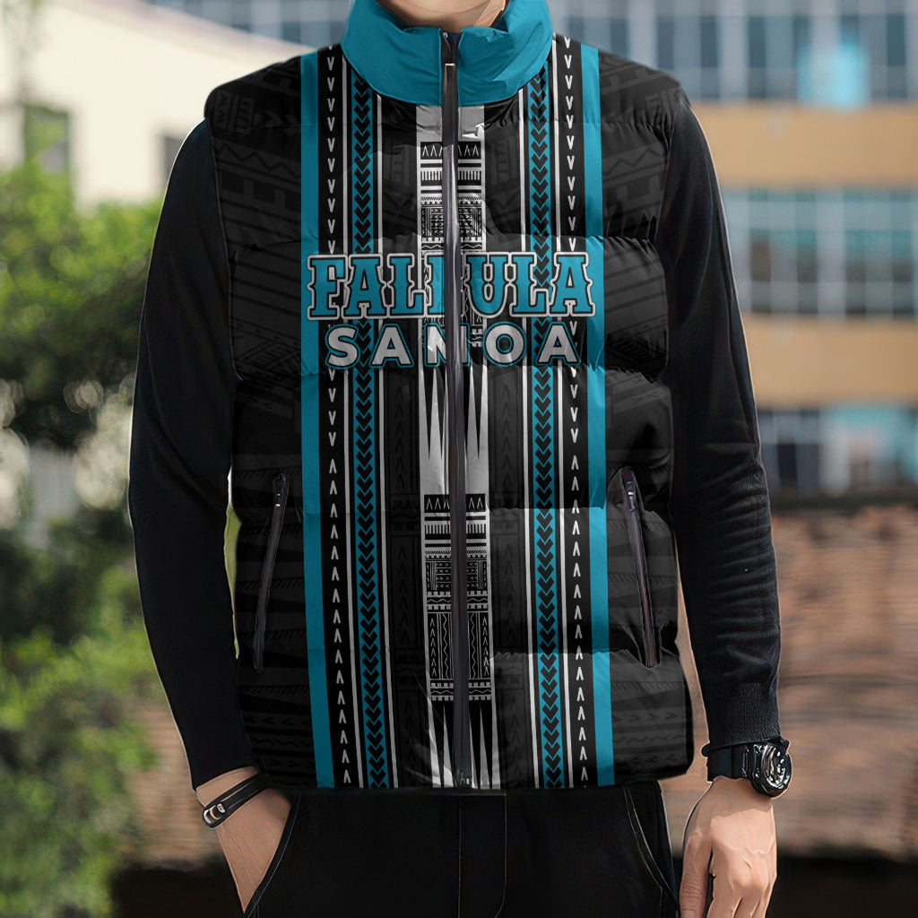 Personalised Faleula Samoa Sleeveless Puffer Jacket Samoan Tribal Pattern LT05 - Polynesian Pride