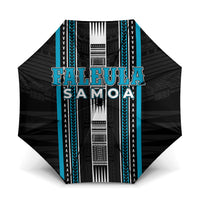 Faleula Samoa Umbrella Samoan Tribal Pattern LT05 One Size Folded 11.42 inch Opened Diameter 37.4 inch Blue - Polynesian Pride