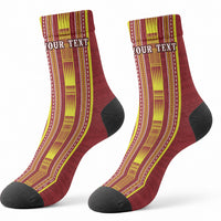 Personalised Apia Samoa Crew Socks Samoan Tribal Pattern LT05 - Polynesian Pride