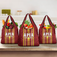 Apia Samoa Grocery Bag Samoan Tribal Pattern LT05 3-pack One Size Red - Polynesian Pride