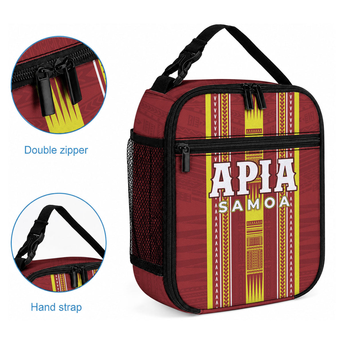 Apia Samoa Lunch Bag Samoan Tribal Pattern LT05 - Polynesian Pride