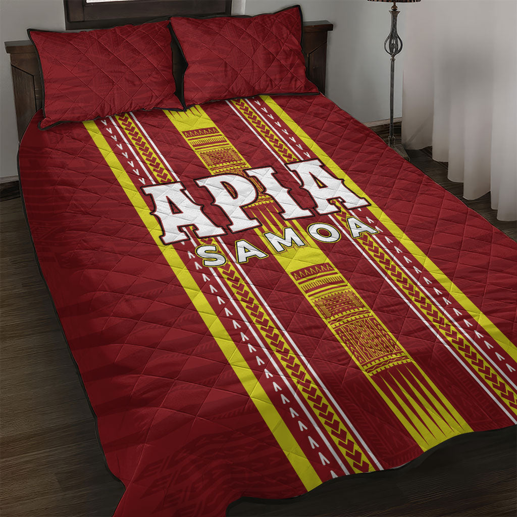 Apia Samoa Quilt Bed Set Samoan Tribal Pattern