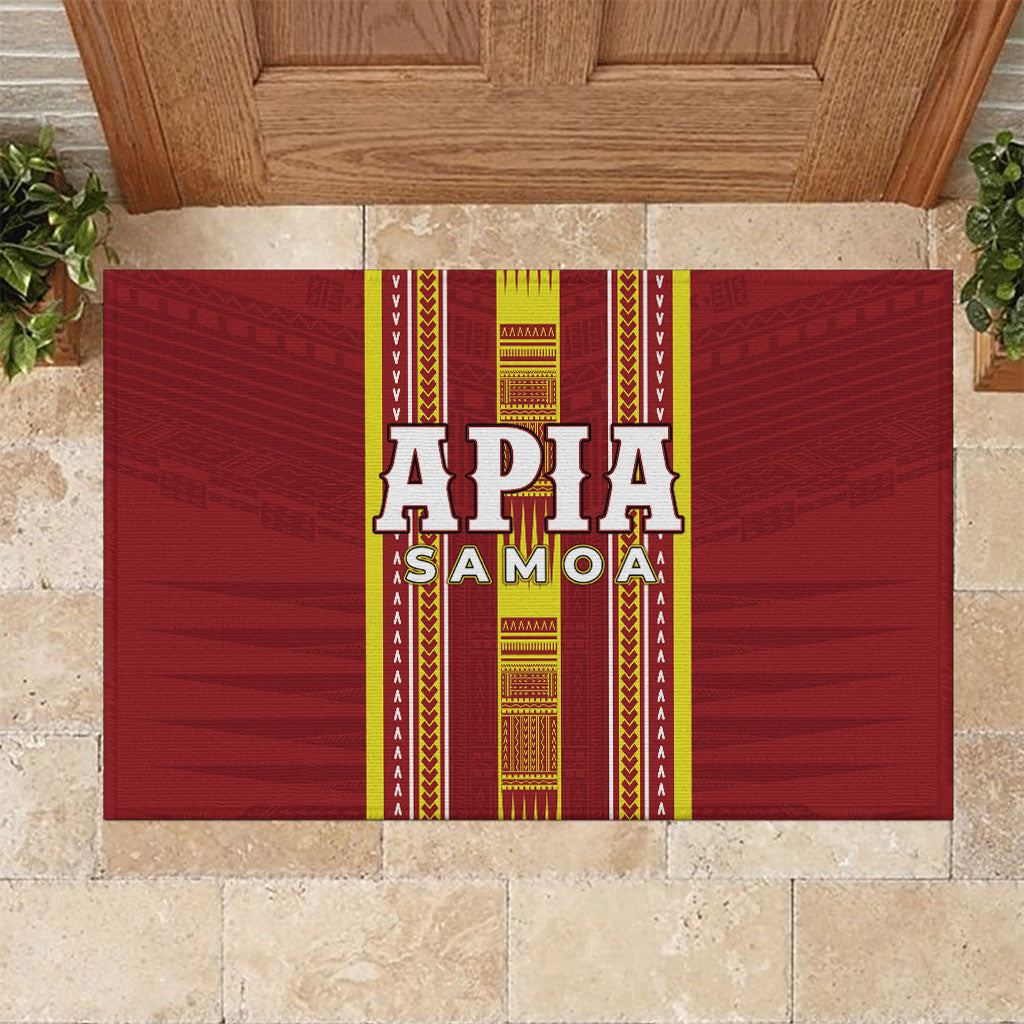 Apia Samoa Rubber Doormat Samoan Tribal Pattern