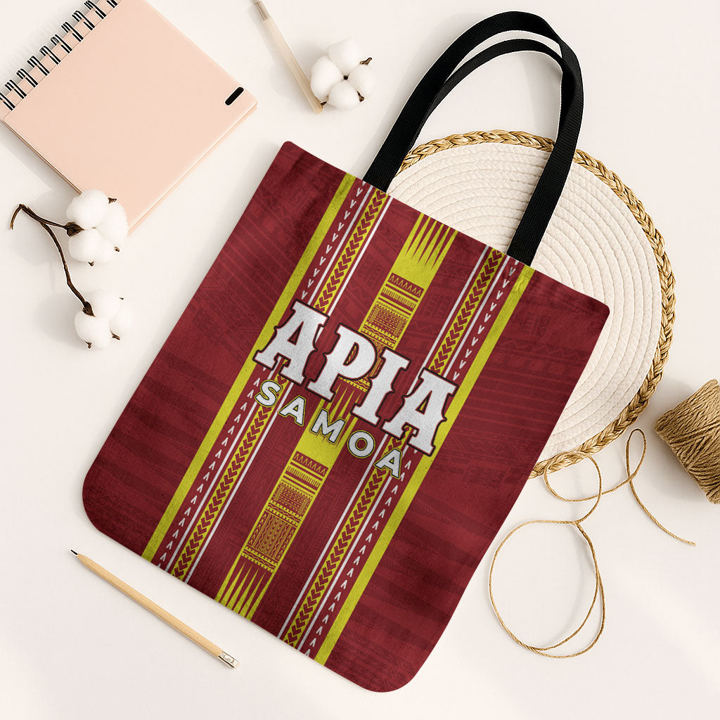 Apia Samoa Tote Bag Samoan Tribal Pattern