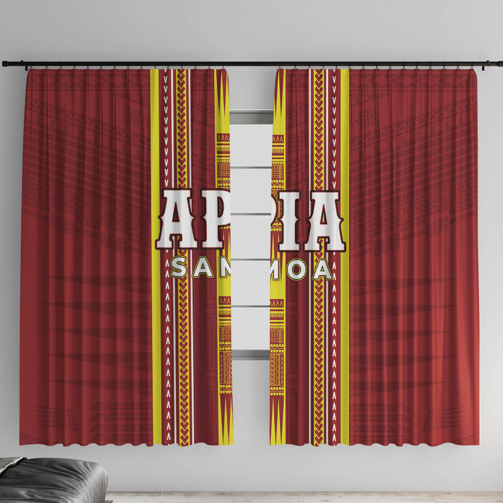 Apia Samoa Window Curtain Samoan Tribal Pattern