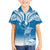 FSM Yap Constitution Day Family Matching Off Shoulder Long Sleeve Dress and Hawaiian Shirt Polynesian Batoids LT05 Son's Shirt Blue - Polynesian Pride