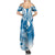 FSM Yap Constitution Day Family Matching Summer Maxi Dress and Hawaiian Shirt Polynesian Batoids LT05 - Polynesian Pride