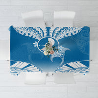 FSM Yap Constitution Day Tablecloth Polynesian Batoids LT05 Blue - Polynesian Pride