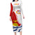 Personalised Kiribati Human Rights Day Long Sleeve Bodycon Dress Polynesian Style LT05 Long Dress White - Polynesian Pride