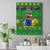 Cook Islands Christmas Canvas Wall Art Santa Coat Of Arms Meri Kiritimiti LT05 Green - Polynesian Pride