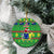 Personalised Cook Islands Christmas Ceramic Ornament Santa Coat Of Arms Meri Kiritimiti LT05 - Polynesian Pride