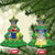 Personalised Cook Islands Christmas Ceramic Ornament Santa Coat Of Arms Meri Kiritimiti LT05 Christmas Tree Green - Polynesian Pride