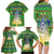 Personalised Cook Islands Christmas Family Matching Long Sleeve Bodycon Dress and Hawaiian Shirt Santa Coat Of Arms Meri Kiritimiti LT05 - Polynesian Pride