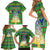 Personalised Cook Islands Christmas Family Matching Short Sleeve Bodycon Dress and Hawaiian Shirt Santa Coat Of Arms Meri Kiritimiti LT05 - Polynesian Pride