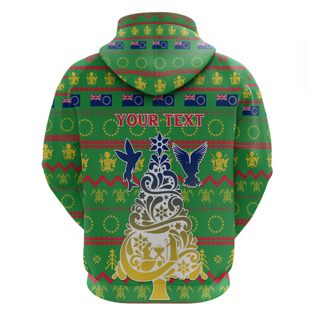 Personalised Cook Islands Christmas Hoodie Santa Coat Of Arms Meri Kiritimiti LT05 - Polynesian Pride