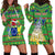 Personalised Cook Islands Christmas Hoodie Dress Santa Coat Of Arms Meri Kiritimiti LT05 - Polynesian Pride