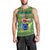 Personalised Cook Islands Christmas Men Tank Top Santa Coat Of Arms Meri Kiritimiti LT05 - Polynesian Pride