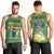 Personalised Cook Islands Christmas Men Tank Top Santa Coat Of Arms Meri Kiritimiti LT05 - Polynesian Pride