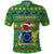 Personalised Cook Islands Christmas Polo Shirt Santa Coat Of Arms Meri Kiritimiti LT05 Green - Polynesian Pride