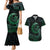 Personalised Polynesia Couples Matching Mermaid Dress and Hawaiian Shirt With Islam Crescent And Star LT05 Green - Polynesian Pride