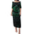 Personalised Polynesia Family Matching Puletasi Dress and Hawaiian Shirt With Islam Crescent And Star LT05 Mom's Dress Green - Polynesian Pride