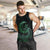 Personalised Polynesia Men Tank Top With Islam Crescent And Star LT05 Green - Polynesian Pride