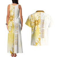 Personalised Polynesia Couples Matching Tank Maxi Dress and Hawaiian Shirt Bahai Faith Symbol LT05 - Polynesian Pride