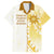 Personalised Polynesia Family Matching Short Sleeve Bodycon Dress and Hawaiian Shirt Bahai Faith Symbol LT05 Dad's Shirt - Short Sleeve Yellow - Polynesian Pride