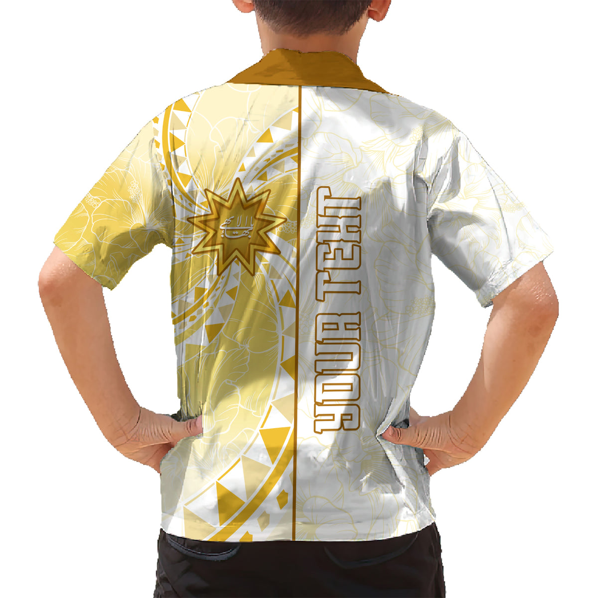 Personalised Polynesia Kid Hawaiian Shirt Bahai Faith Symbol LT05 - Polynesian Pride