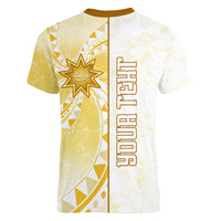 Personalised Polynesia Women V Neck T Shirt Bahai Faith Symbol LT05 - Polynesian Pride